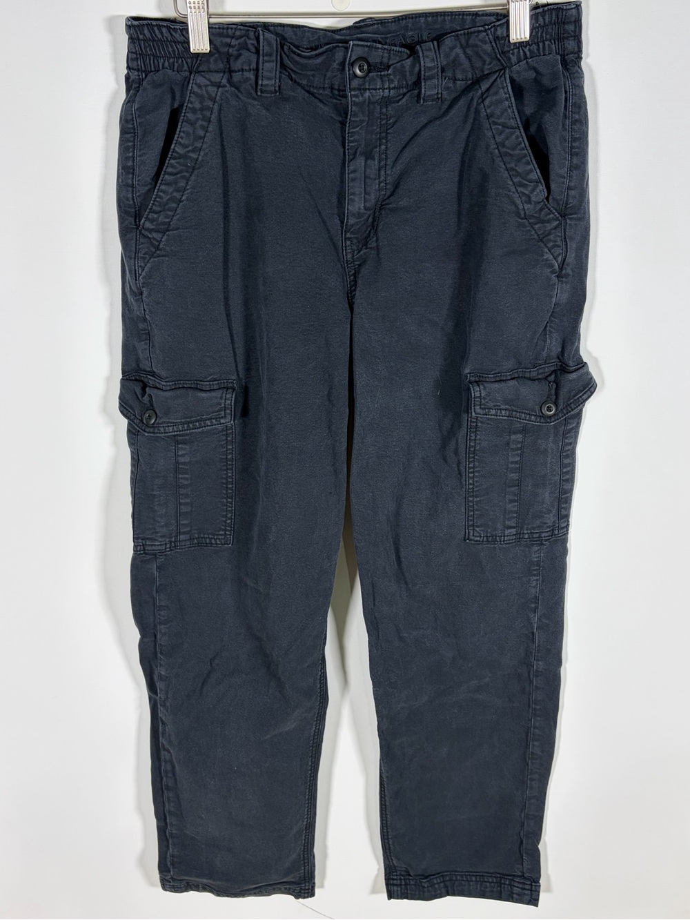 American Eagle Outfitters Dark washed black Straight-Leg Cargo Pants